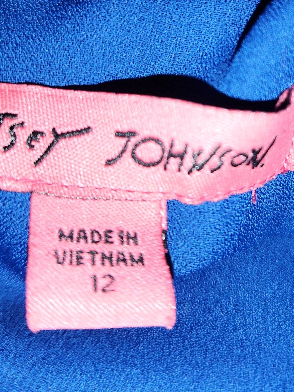 Betsey Johnson Royal Blue Halter Tiered Ruffle Midi Dress Size 12 - Picture 6 of 7